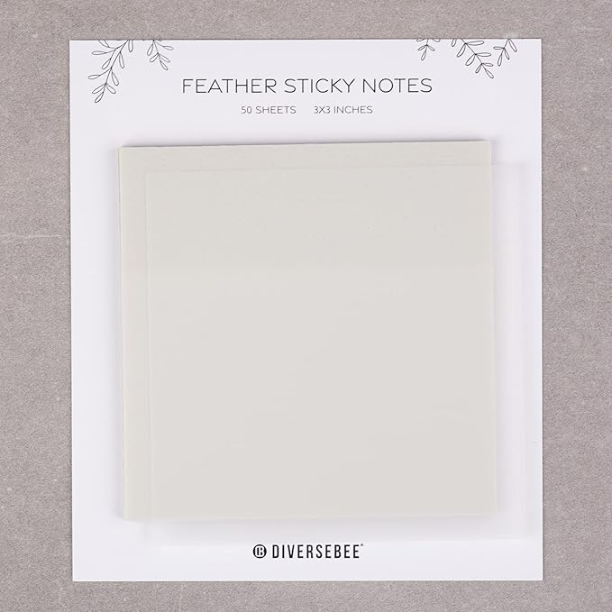 DiverseBee 50 Sheets Pastel Transparent Sticky Notes, 3x3” Clear Sticky Tabs - Image 8