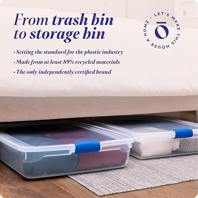 HOMZ 2-Pack Under Bed Storage, 56 Quart, and Towels - Image 7