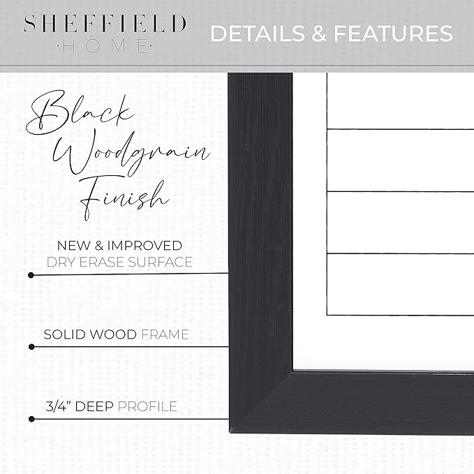 Sheffield Home Set of Two Family Planner Dry Erase Boards Featuring, Chore Chart - Image 5