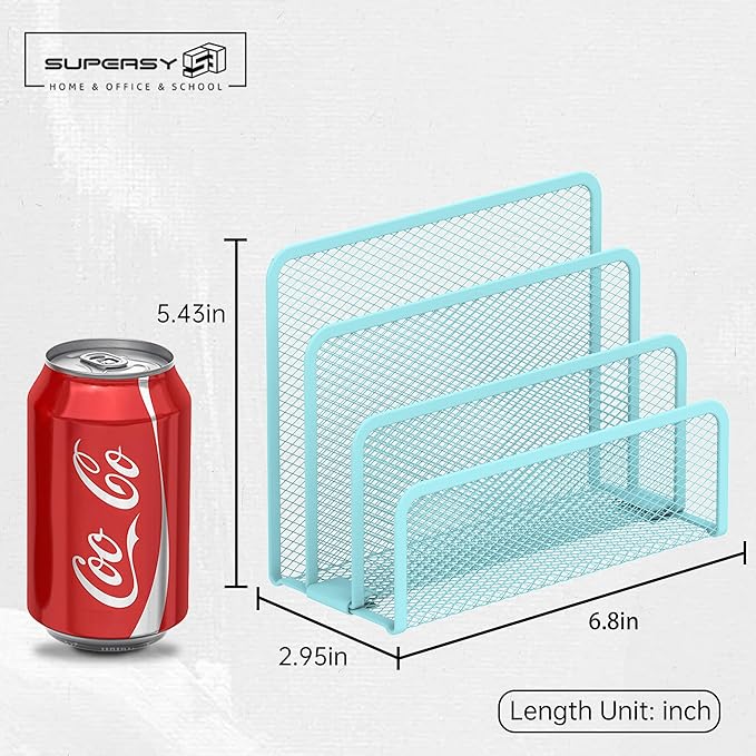 SUPEASY Mail Organizer for Desk, Mesh Metal Mail Holder Countertop - Image 3