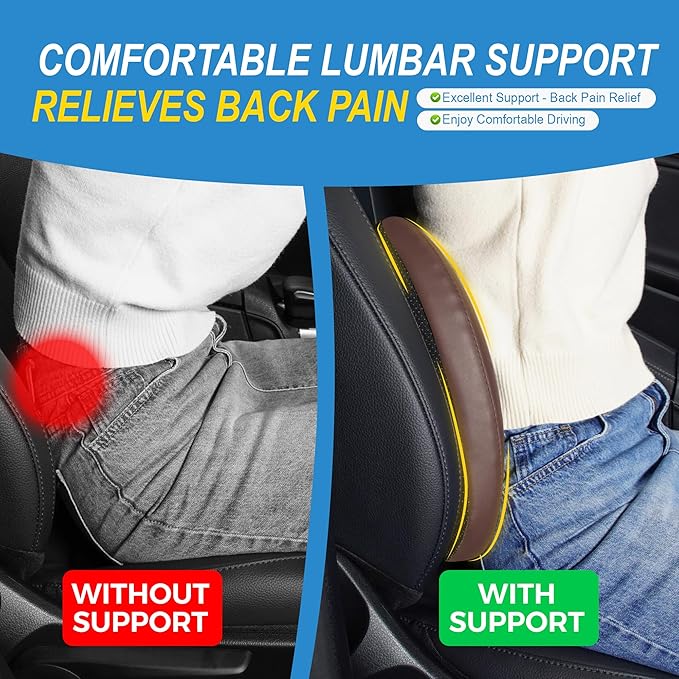 Lofty Aim Memory Foam Lumbar Support Cushion Relieves Lower Back Pain - Image 4