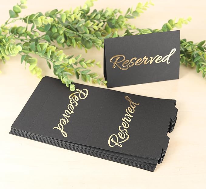 20 Pack Black Reserved Table Sign - Image 5