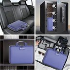Fireproof File Organizer with Lock, Hard-Shell Case Fireproof Document Box with - Image 6