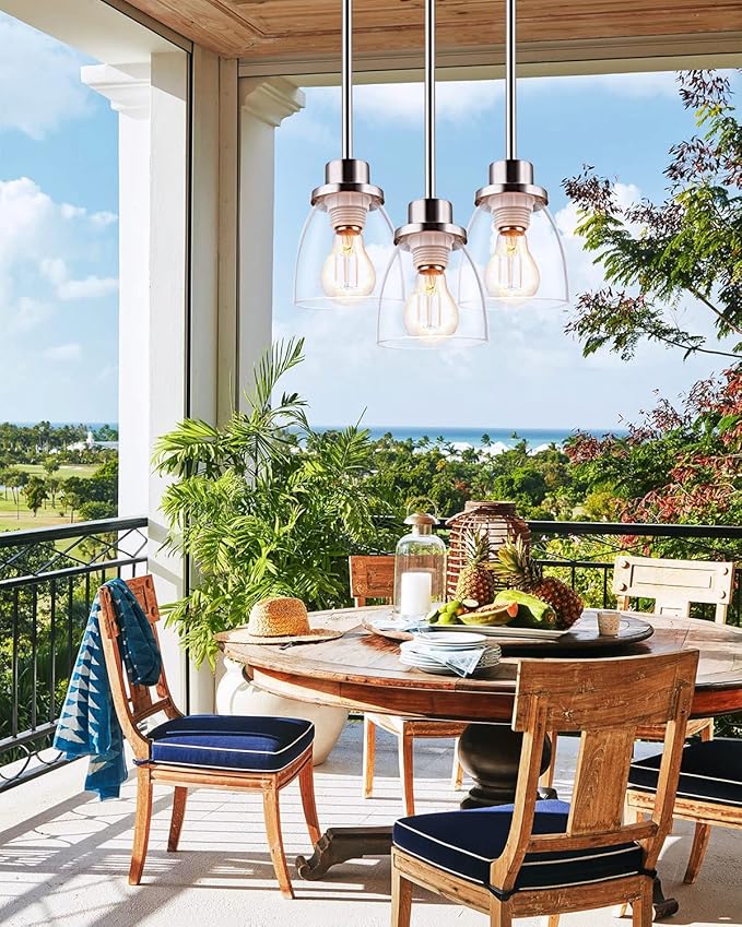 Eidonta 4 Pack Clear Glass Shade Replacements, Bell Shaped Glass Shade Covers - Image 3