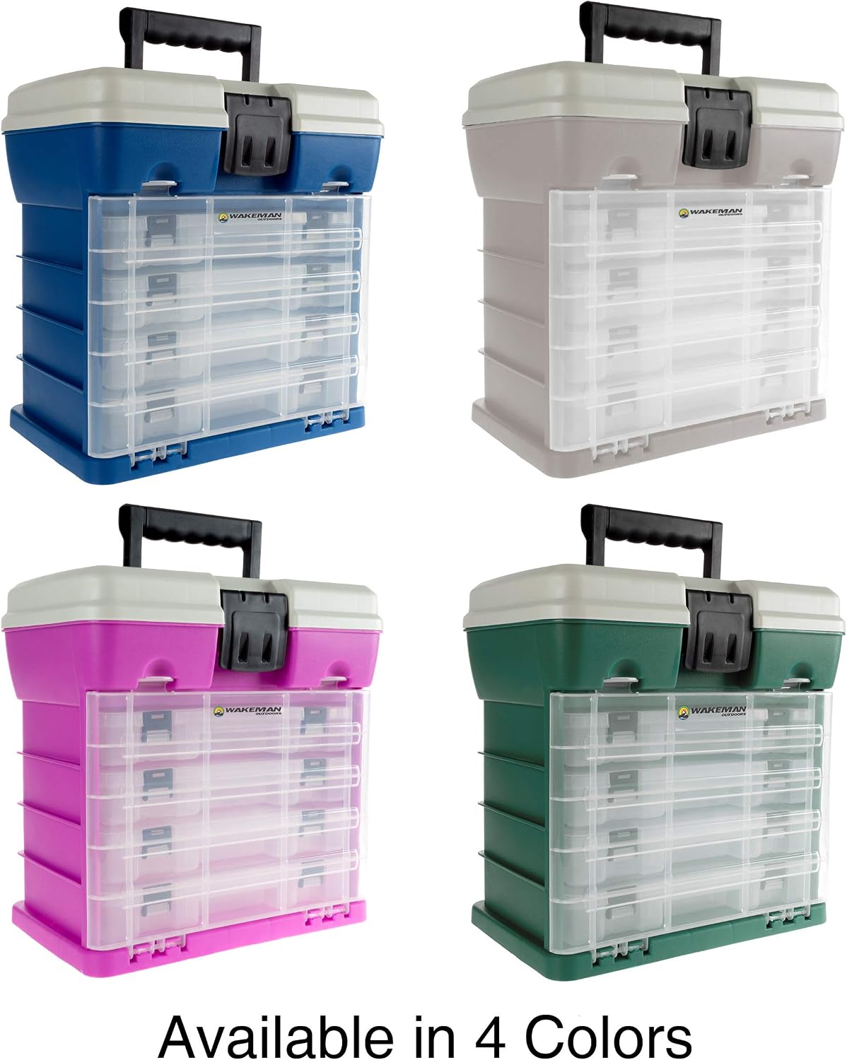 Storage Tool Box-Durable Organizer Utility Box-4 Drawers, 19 Compartments Eac...