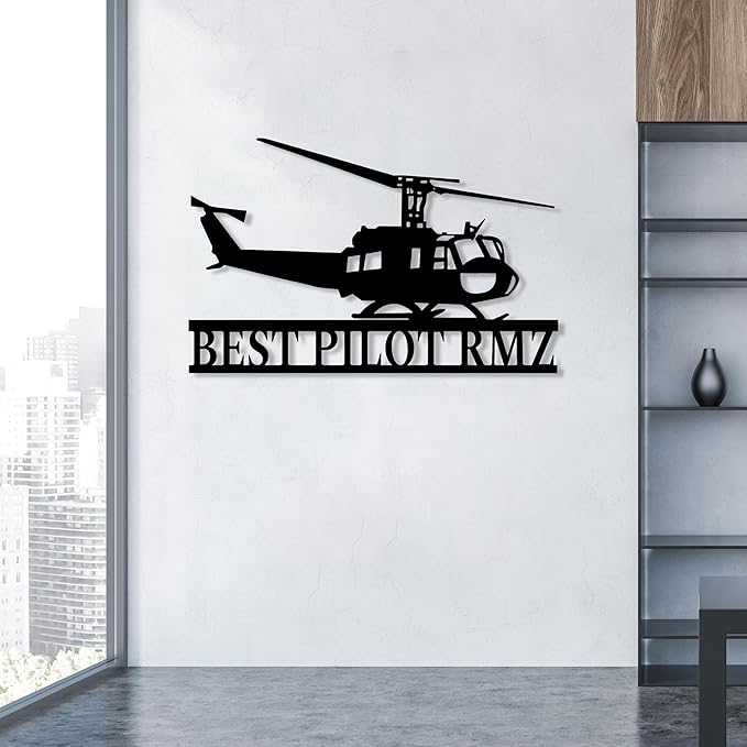 Personalized Metal Airplane Wall Art, Airplane Name Sign, Customized Pilot Name - Image 8