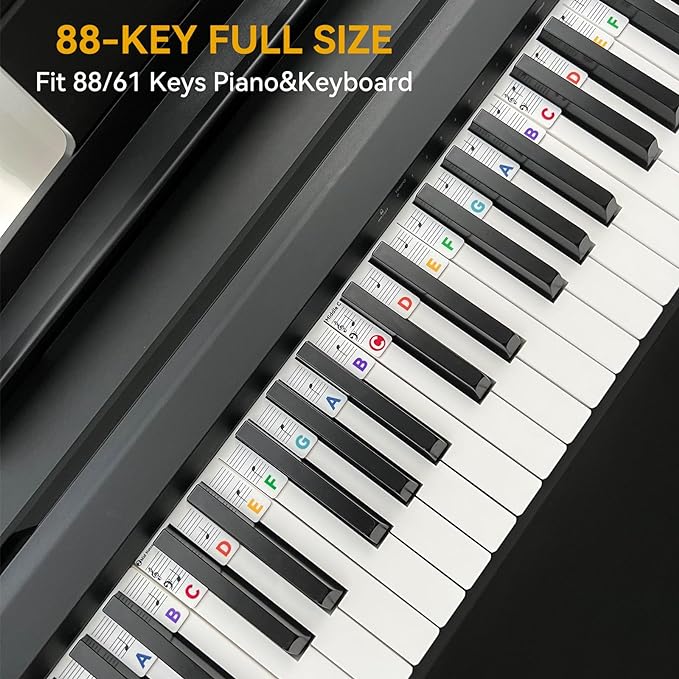 BEATBIT Piano Notes Guide for Beginner, Removable Piano Keyboard Note Labels - Image 3