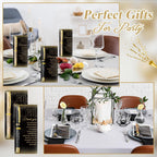 Feifeiya 100 Set 60th Birthday Favors with Black Gold Pens Cards | Birthday Souvenirs for Guests, Black and Gold Pens with Paper Thank You Cards for Men, Women and Wedding Anniversary Party