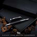 Wordsworth & Black Majesti Fountain Pen -, Luxury Case, Chrome Finish, Iridium - Image 2