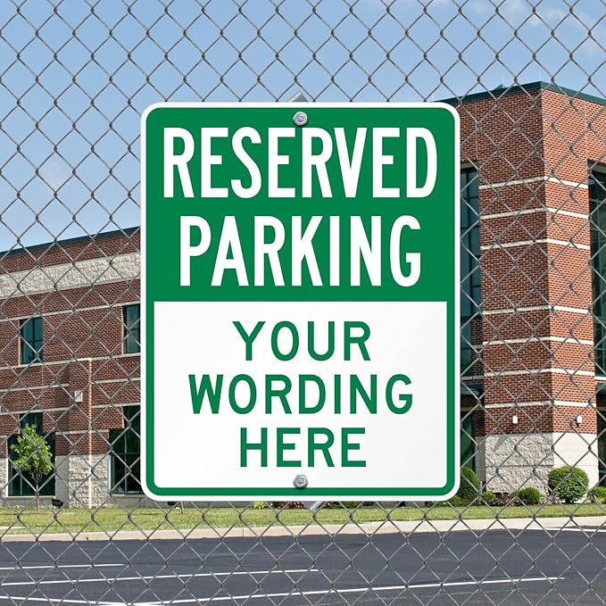 SmartSign 30 x 24 inch Custom “Reserved Parking” Metal Sign - Image 3