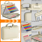 Fireproof File Organizer with Lock, Hard-Shell Case Fireproof Document Box with - Image 4