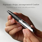 BEILUNER 318 Luxury Leather Pen, Hand-Stitched Premium Leather, Chrome-Plated - Image 7