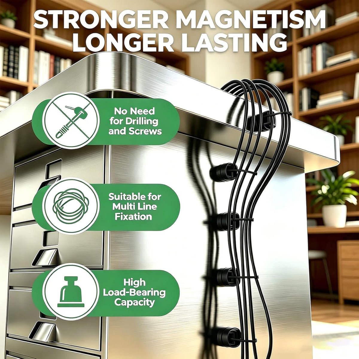 25 Pcs zbab1 Magnetic Zip Tie Mount Base, 35LBS Strong Magnetic Wire Holder &...