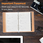 Reﬁllable Address Book with Alphabetical Tabs, 48 Passwords Combo Book - Image 5