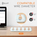 GLUIT Adhesive Desktop Cable Organizer Versatile Cord Holders Wire Clips and - Image 4