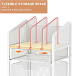 Rolling File Cabinet with Adjustable Dividers, Mobile Filing Cabinet with 2 - Image 3