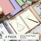 Yahenda 4 Pcs Spiral Notebook Bulk A5 Journal Lined 8.3'' x 5.5'' Writing - Image 5