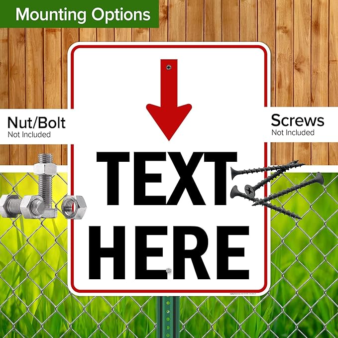 Custom Arrow, Custom Directional Sign, Arrow Down Sign, 24x30 Inches, Rust Free - Image 5