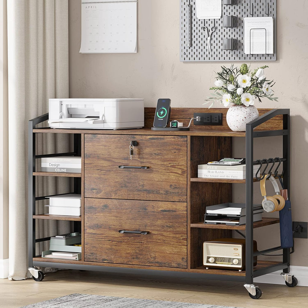 sedeta 44" file cabinet with lock, filing cabinet shown in use