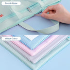 Pendancy Mesh Zipper Pouch 11x13.7 in, A4 Size Foldable Document Storage - Image 3