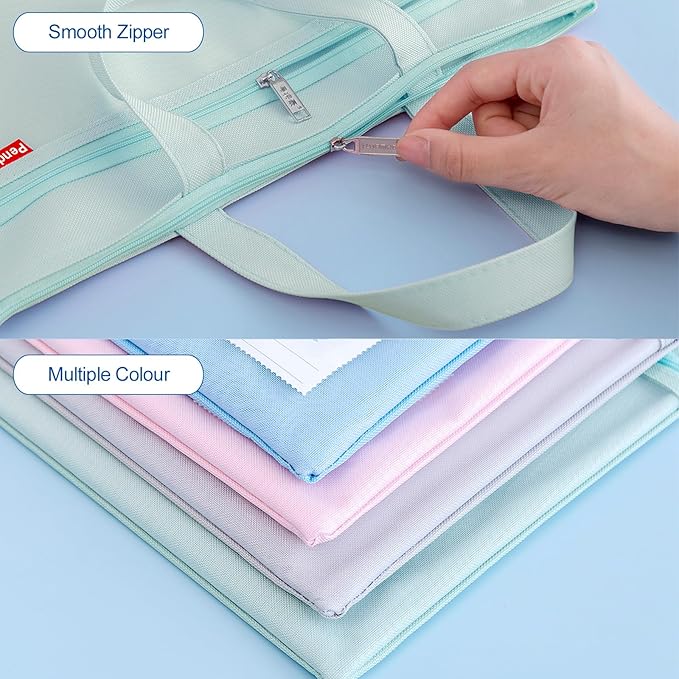 Pendancy Mesh Zipper Pouch 11x13.7 in, A4 Size Foldable Document Storage - Image 4