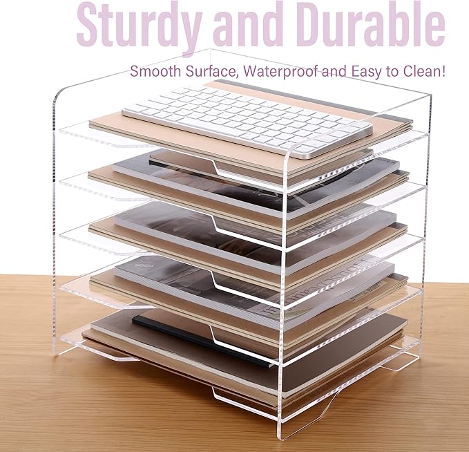 SANRUI Acrylic Paper Organizer Letter Tray - Image 6