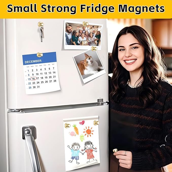 VNDUEEY 16 Pack Fridge Magnets Refrigerator Magnet, Magnetic Push Pins - Image 2