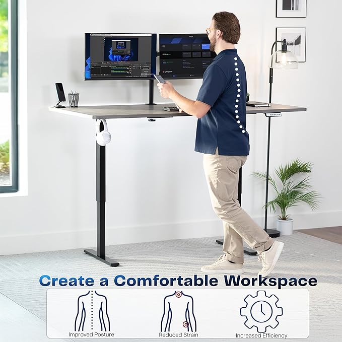 VIVO Electric 71 x 36 in Standing Desk, Memory Height Adjustment, 1B Series - Image 4