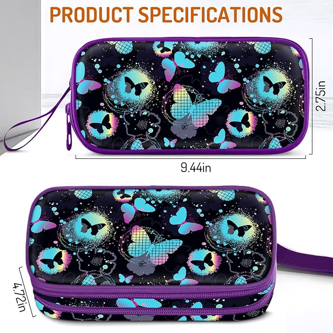 Cute Pencil Case for Girls, Large Girls Pencil Pouch for School Supplies - Image 5