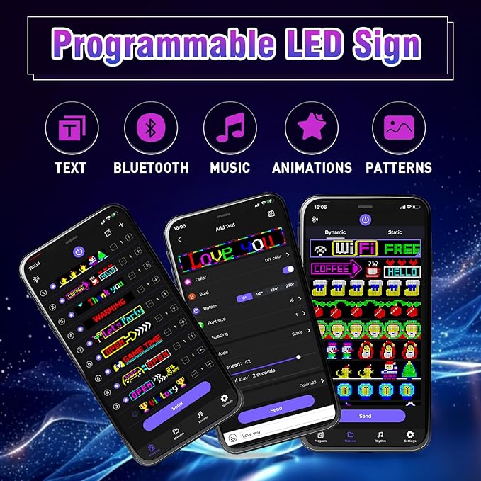 Programmable LED Sign, Scrolling Flexible Advertising Digital Signs, LED Car - Image 3