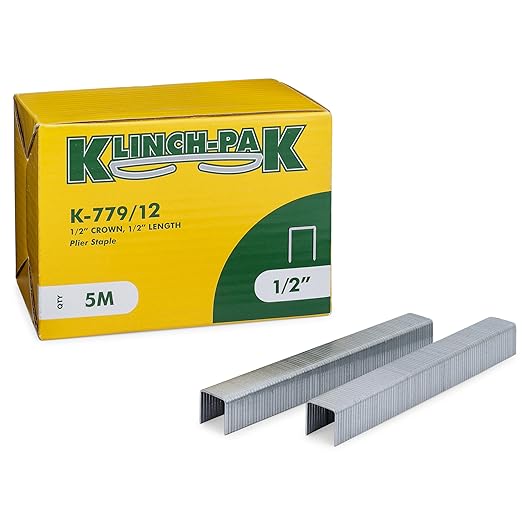 Klinch-Pak K-779/12, 1/2” Leg by 1/2" Wide Crown Heavy-Duty GalvanizedPlier by Klinch-Pak