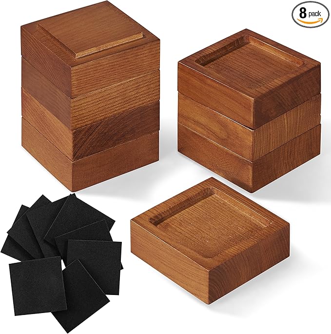 Bed Risers, Furniture Risers Can be Adjusted to 2'' 3''or 4'', Lifts Furniture by FASONLA