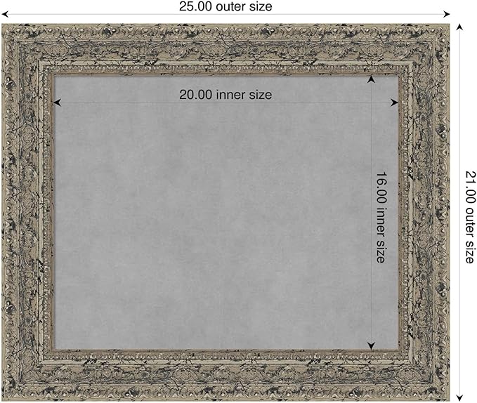 Amanti Art Silver Framed Magnetic Board 21x25 Small Vision Board - Image 2