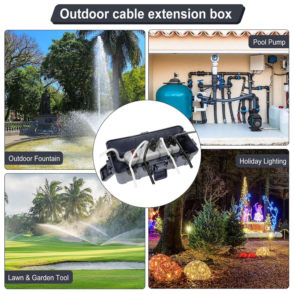 [2 Pack] Outdoor Electrical Box Waterproof, OUTDSPLY Medium Outdoor Electrica...