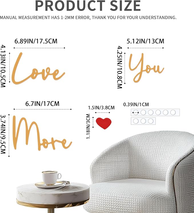 Love You More Wood Sign Home Decor Boho Decor Wall Decor Express Love and Warm - Image 3