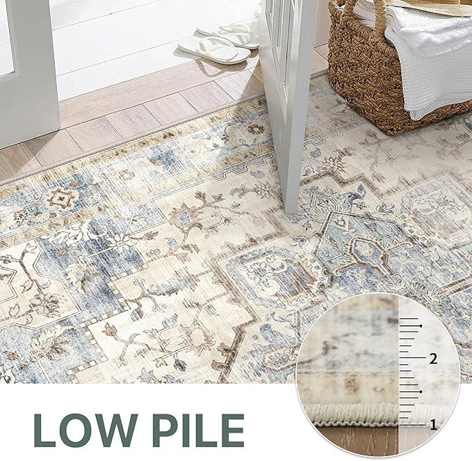 GENIMO 2x5 Runner Rugs for Hallway, Machine Washable Non Slip Vintage Rugs - Image 5
