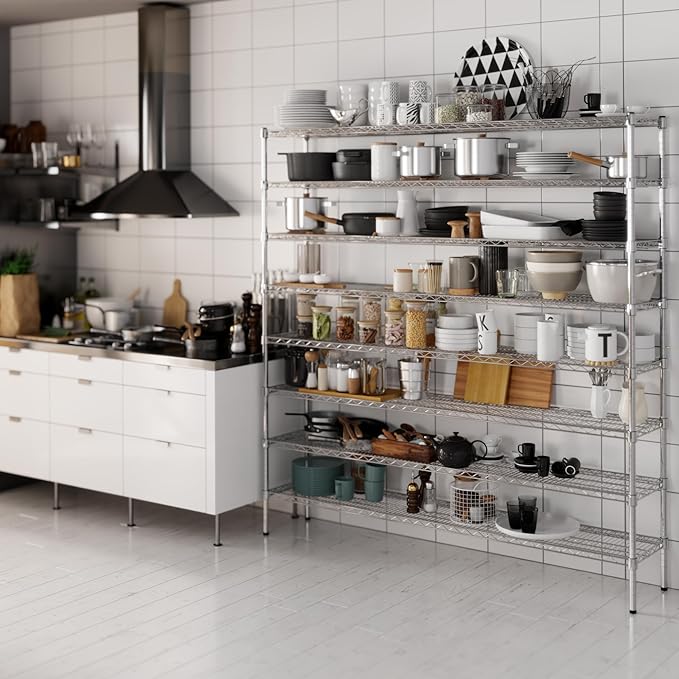 Regal Altair 14" Deep x 72" Wide x 74" Height Wire Shelving Kit | 8-Tier | NSF - Image 2