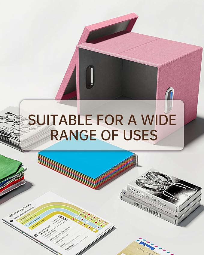 2 Pack File Storage Organizer, Filing Box, Portable File Box - Image 5