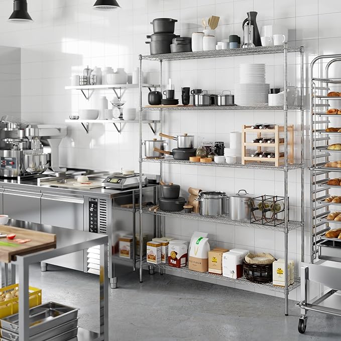 Regal Altair 14" Deep x 60" Wide x 86" Height Wire Shelving Kit | 5-Tier | NSF - Image 7