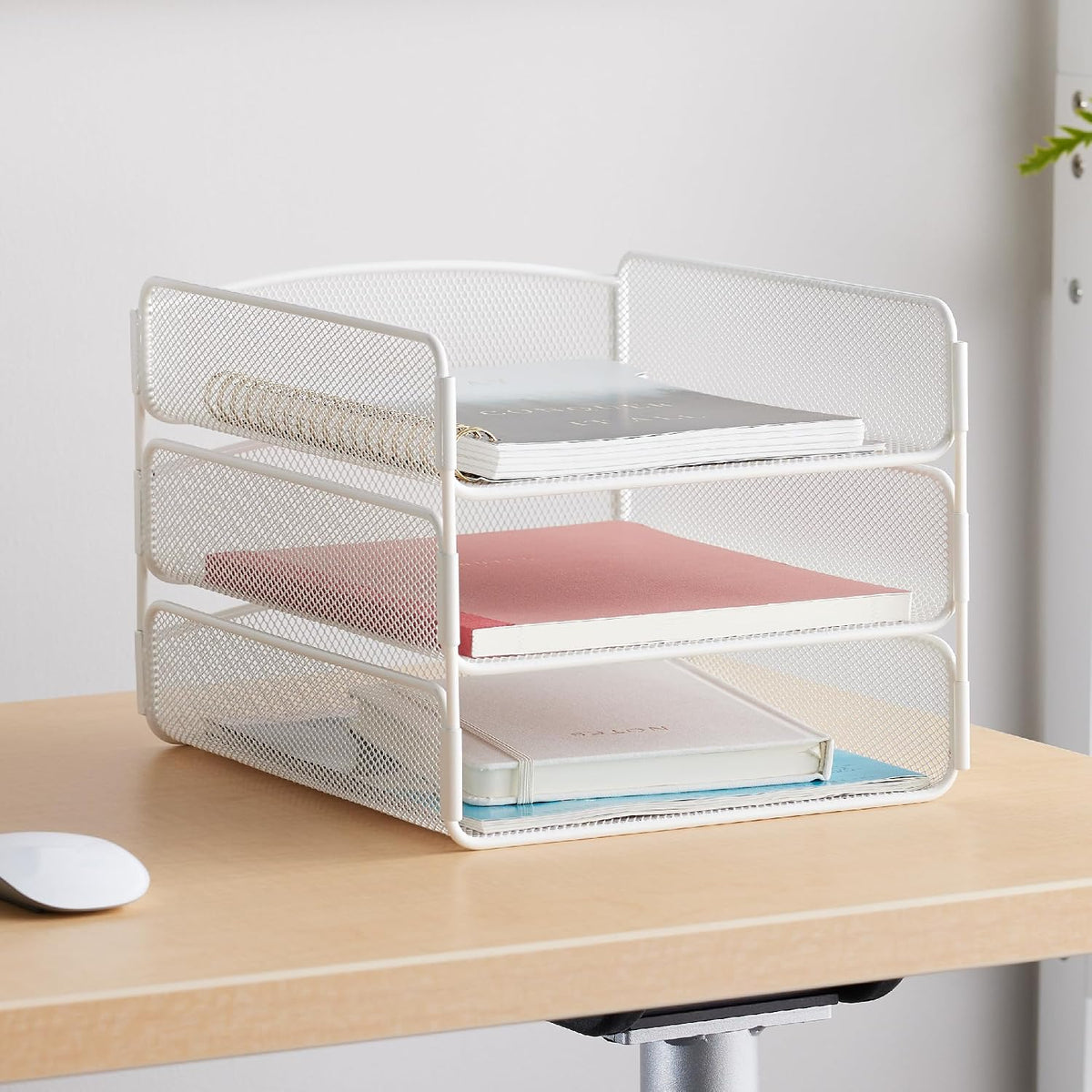 Safco Onyx Desk Organizer, 3 Trays, Office and Classroom Mailbox, Paper and M...