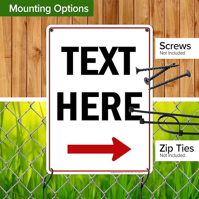 Custom Arrow, Custom Directional Sign, Right Arrow, 10x14 Inches, Rust Free - Image 5