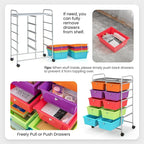 GLACER 10 Drawer Rolling Cart, Storage Cart - Image 4