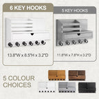 Lucundm Key Holder Wall Mount, Mail Holder - Image 5