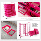 HAPPYGRILL 15-Drawer Rolling Cart, Storage Carts - Image 4