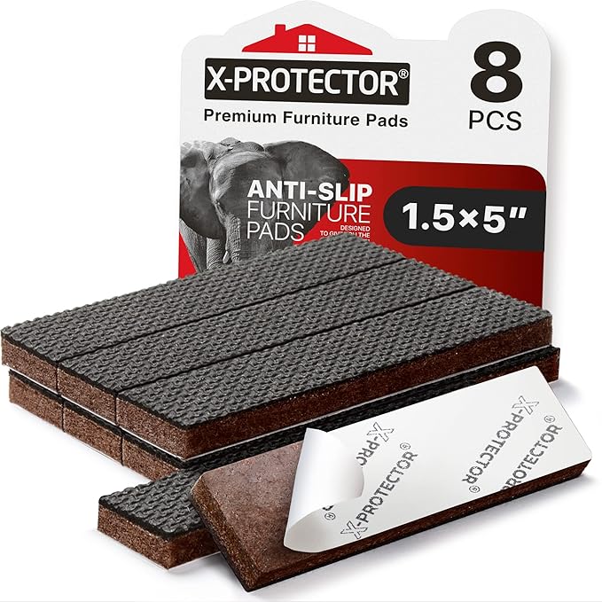 X-PROTECTOR Non-Slip Furniture Pads 8 PCS 1.5” x 5” by X-Protector