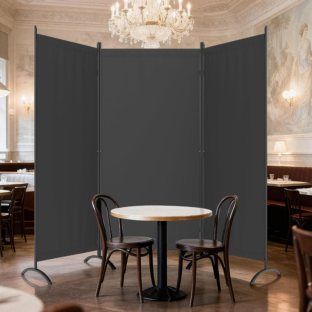 3 panel room divider 6 ft folding screen on a desk or shelf