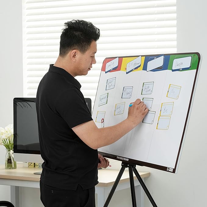 PMXBOARD Magnetic Kanban & Scrum Board – Lightweight Agile Whiteboard - Image 6