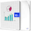 SCRIBBLEDO Small Grid Dry Erase Sheets 9”x12” Math Practice Small White Board Sheets Math Manipulatives Quad Graph Whiteboard Sheets Math Supplies Homeschool Teacher Students Classroom Pack of 10