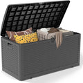 Yardgrace 80 Gallon Pro Resin Deck Box, Waterproof Outdoor Storage Bin by Unknown