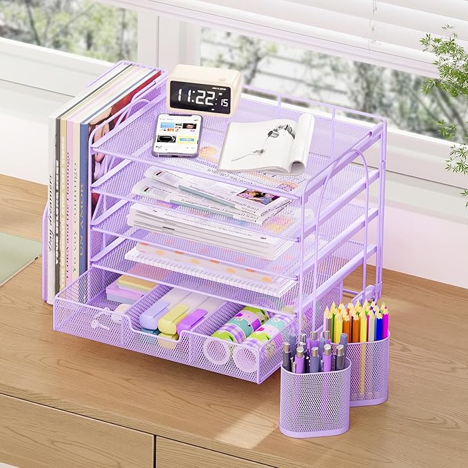OPNICE Desk Organizer, 5-Tier Paper File Organizer - Image 4